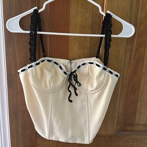 Brand new with tags bustier cream going out tank